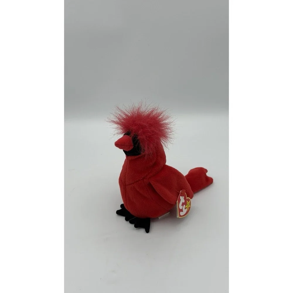 NEW w/ Tags - TY Beanie Babies Mac the Cardinal Bird - 1999 - Retired